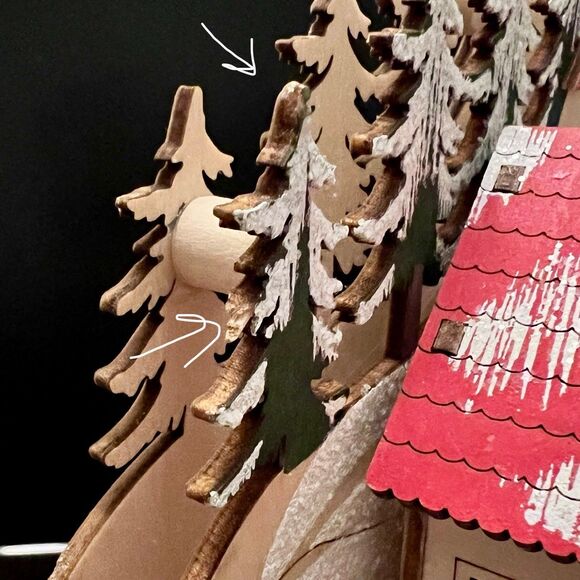 Gerson Wooden Lighted Christmas Advent Calendar New w/Minor Flaws - Picture 8 of 8